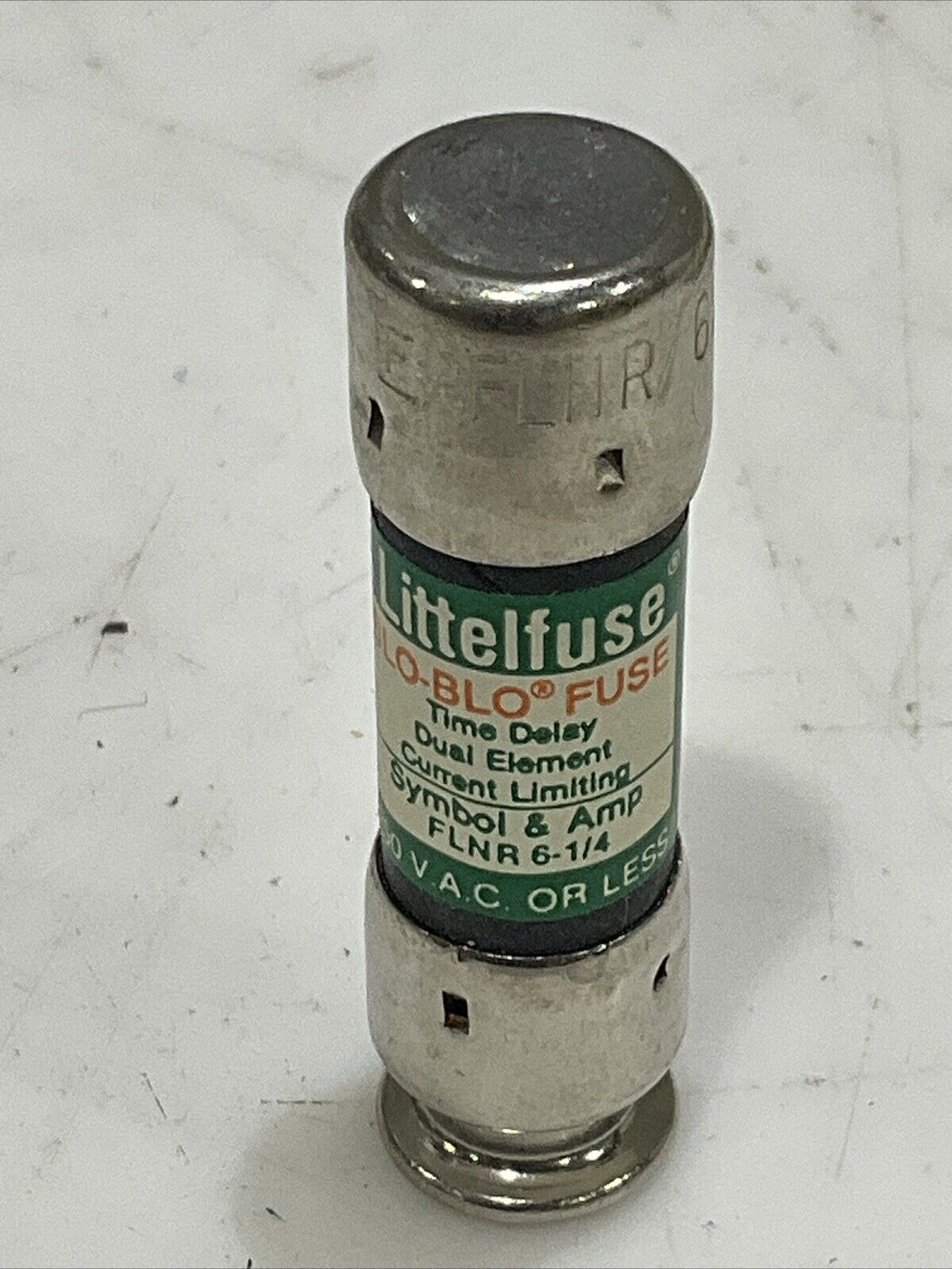LITTELFUSE FLNR 6 1/4 SLO-BLO TIME DELY DUAL CURRENT LIMITING FUSE LOT OF 20 T9Y