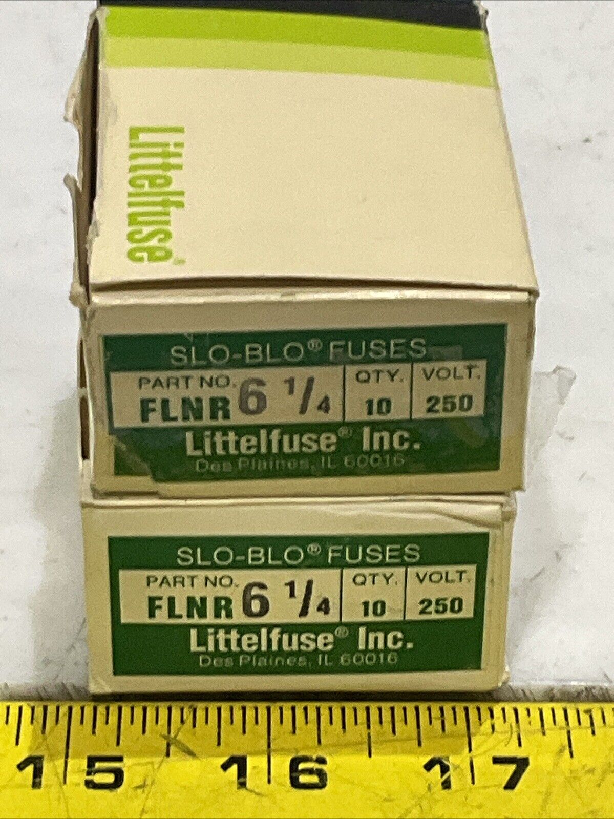 LITTELFUSE FLNR 6 1/4 SLO-BLO TIME DELY DUAL CURRENT LIMITING FUSE LOT OF 20 T9Y