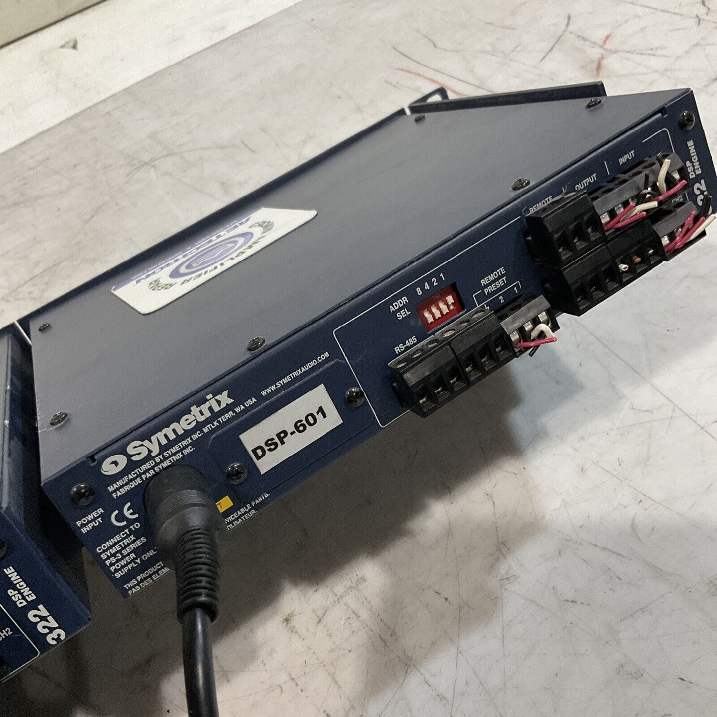 SYMETRIX  322 DSP ENGINE  CROWN AMPLIFIER REPAIR  POWER SUPPLY  DSP-601-602  T9A