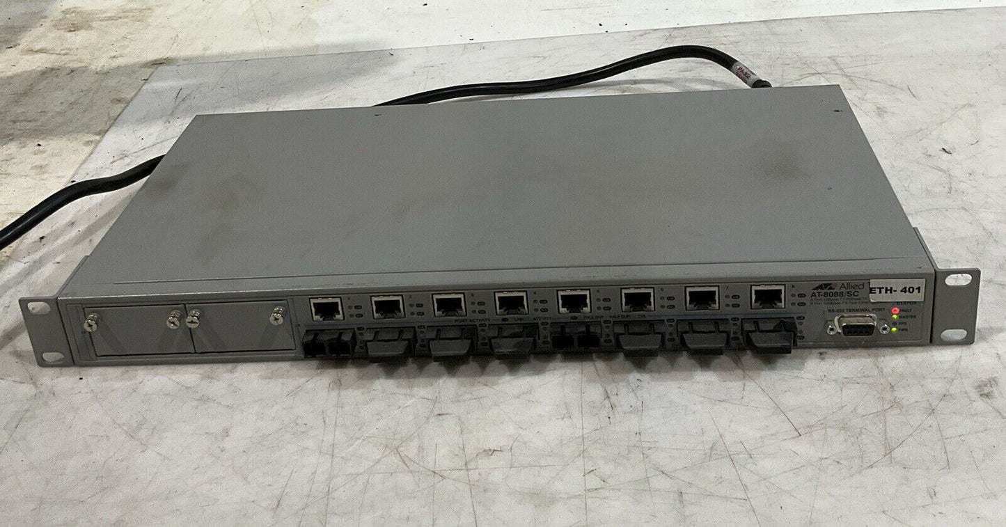 ALLIED  TELESYN  AT-8088/SC  8 PORT 100BASE-FX FAST ETHERNET  SWITCH 240VAC  T9A