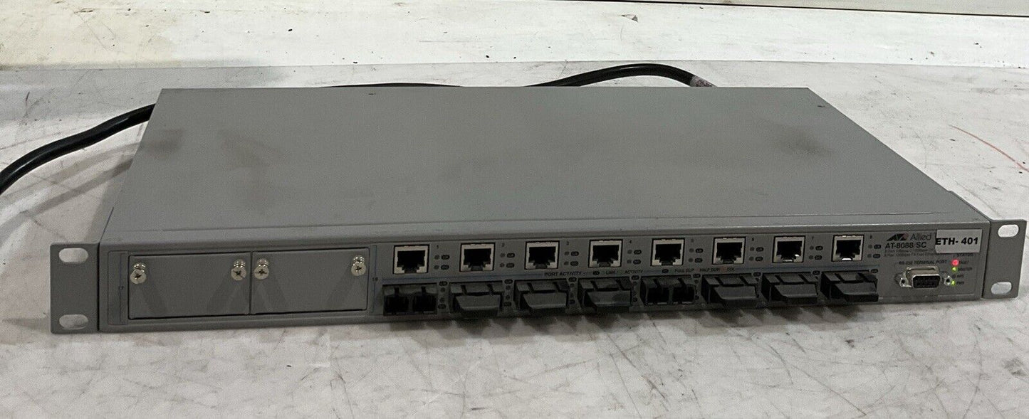 ALLIED  TELESYN  AT-8088/SC  8 PORT 100BASE-FX FAST ETHERNET  SWITCH 240VAC  T9A