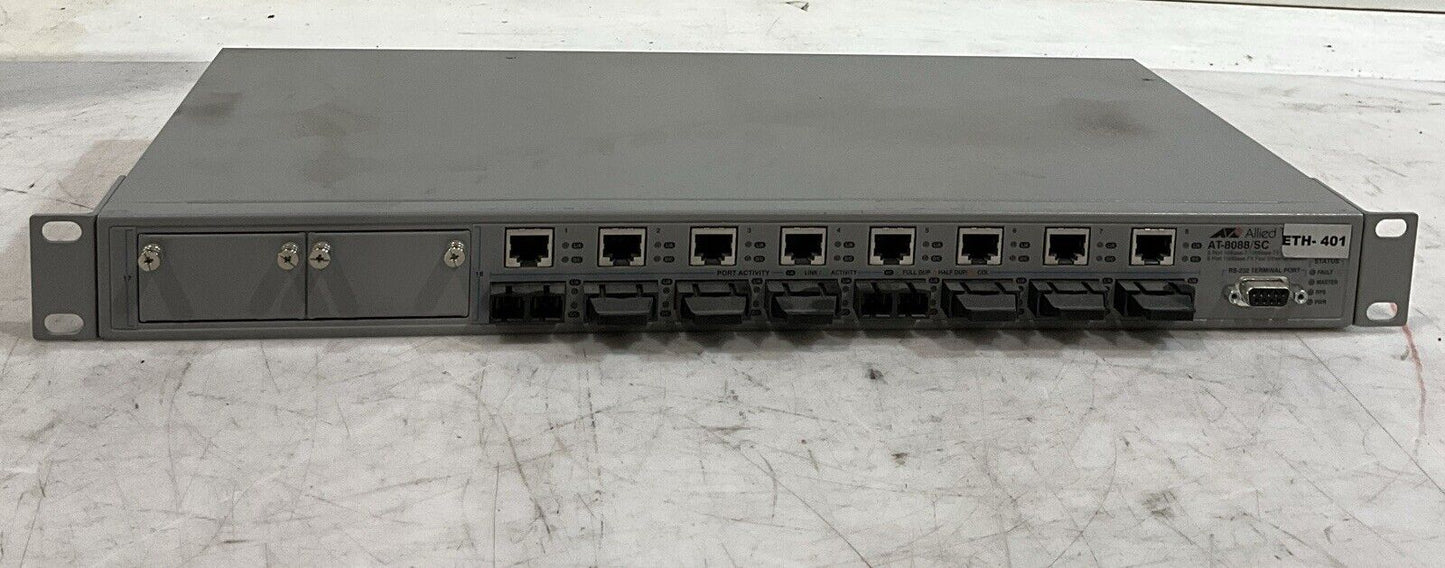 ALLIED  TELESYN  AT-8088/SC  8 PORT 100BASE-FX FAST ETHERNET  SWITCH 240VAC  T9A