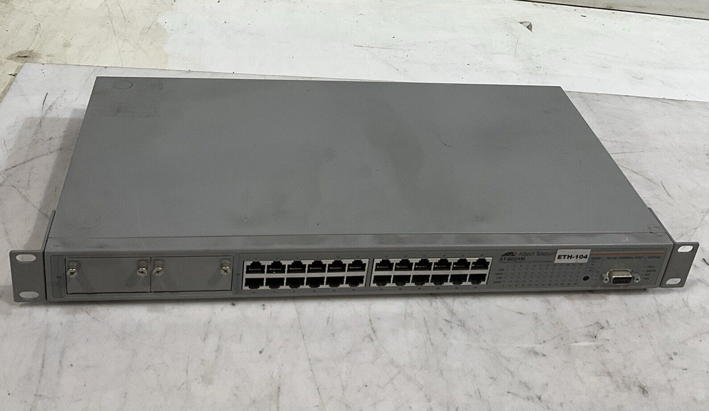 ALLIED  TELESYN  AT-8024M 10BASE-T 100BASE -TX FAST ETHERNET SWITCH  240VAC  T9A