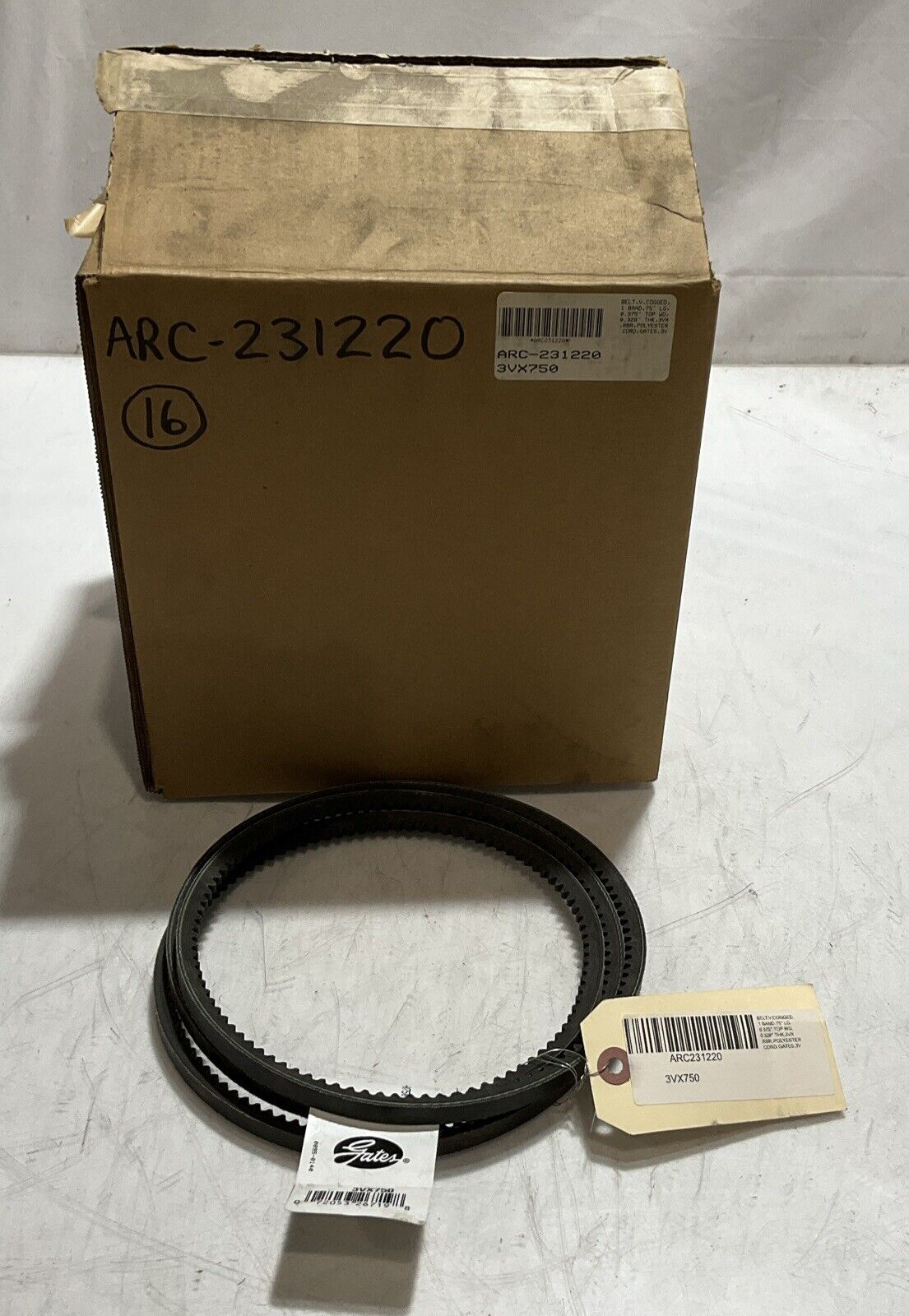 GATES 3VX750 SUPER  HC BELT COGGED 1 BAND K9S