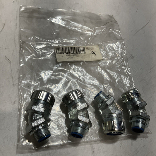T&B TB5342 INSULATED LIQUIDTIGHT  CONDUIT CONNECTOR  ADAPTER  QTY 4  K9S