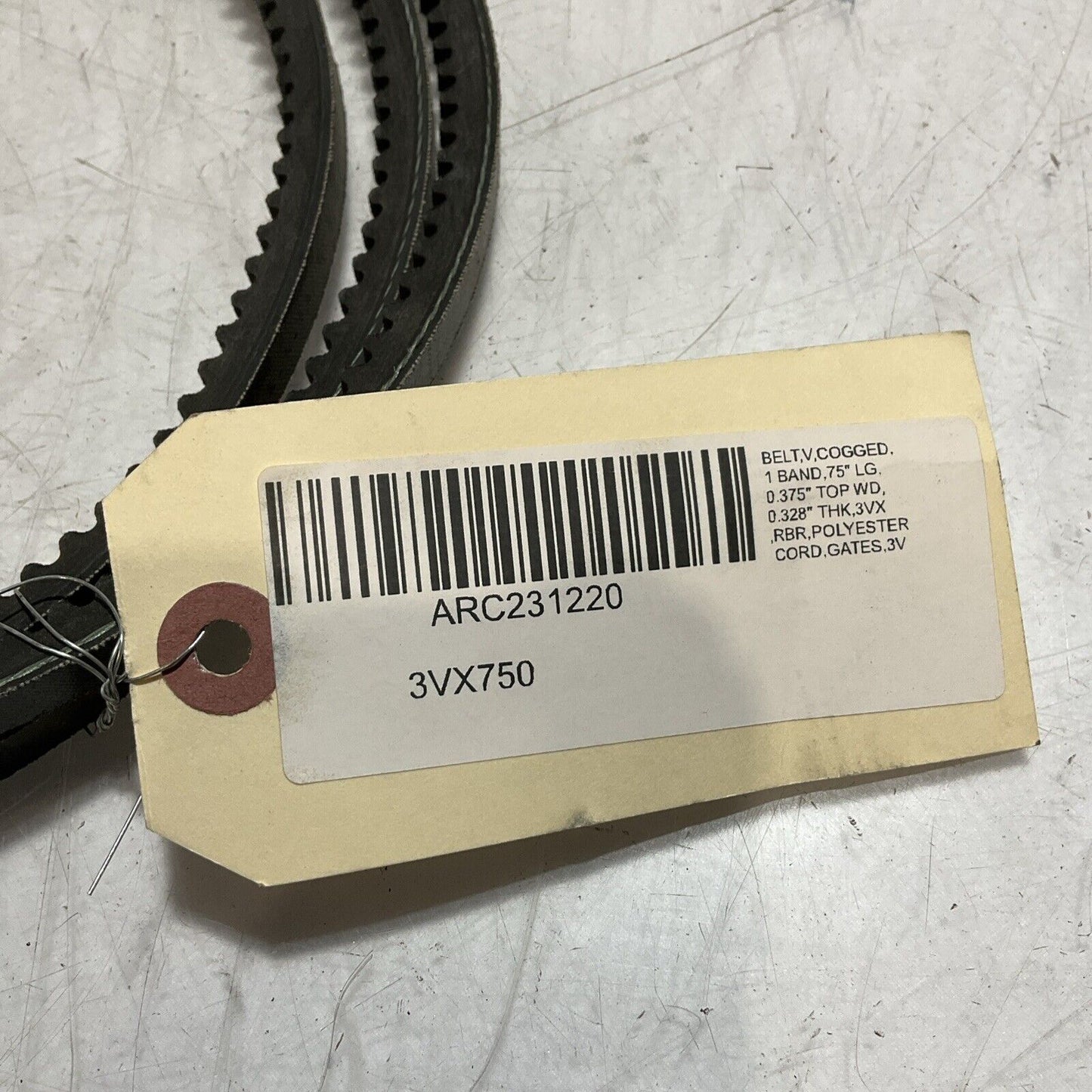 GATES 3VX750 SUPER  HC BELT COGGED 1 BAND K9S