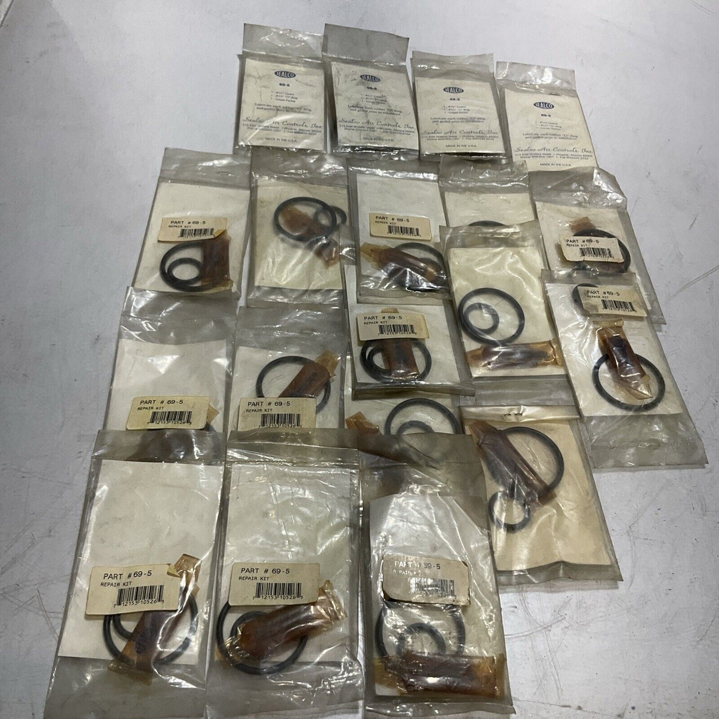 SEALCO 69-5  REPAIR KIT FOR  6900 AND 110188 AIR STARTER  VALVES  LOT OF  19 K9S