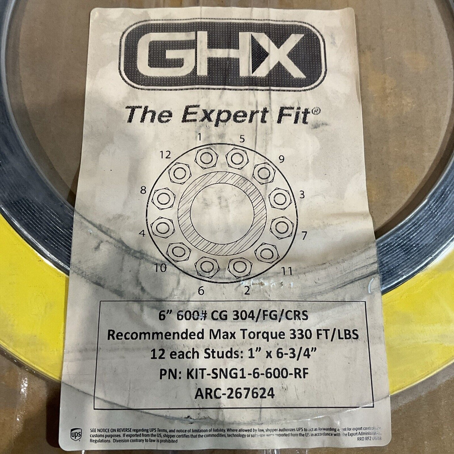 GHX KIT-SNG1-6-600-RF KIT STUDIO/NUT/G ASKT, INNER GUIDE RING INDING FLEXIBL K9S