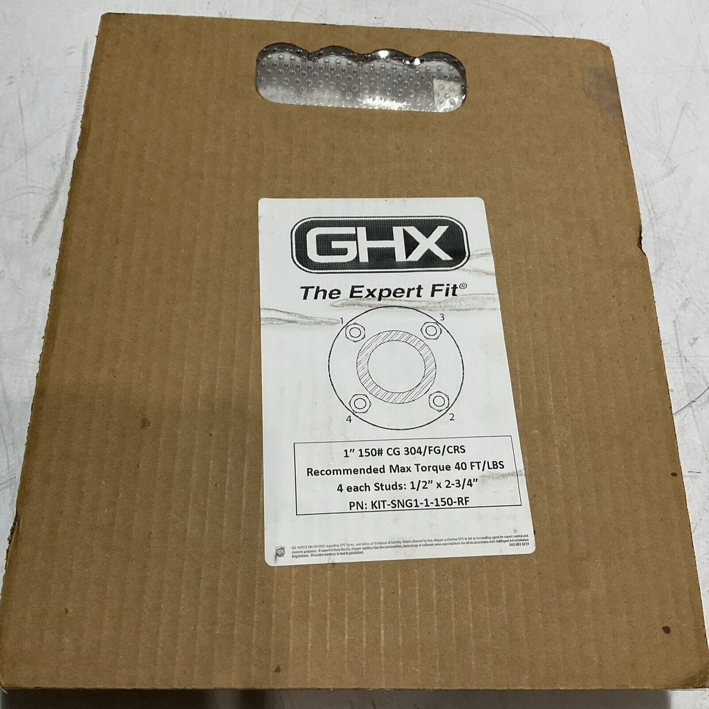 GHX KIT-SNG1-1-150-RF STUD/NUT/G ASKET SPIRAL ,GUIDE ING 304SS DING FLEXIBLE K9S