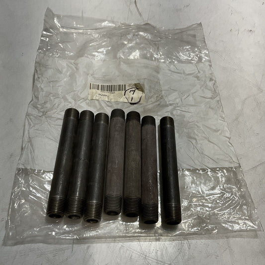 PIPE DECOR 1/2SCH80A/SA106B37756 BLACK INDUSTRIAL STEEL PLUMBING NIPPLE QTY7 K9S