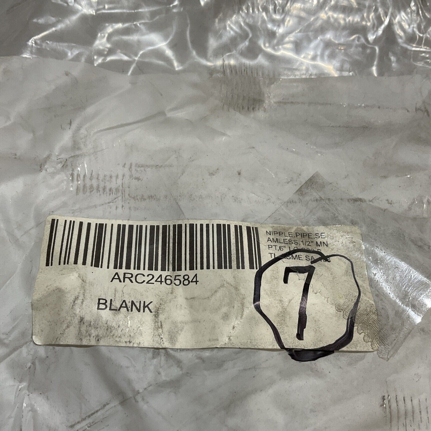 PIPE DECOR 1/2SCH80A/SA106B37756 BLACK INDUSTRIAL STEEL PLUMBING NIPPLE QTY7 K9S