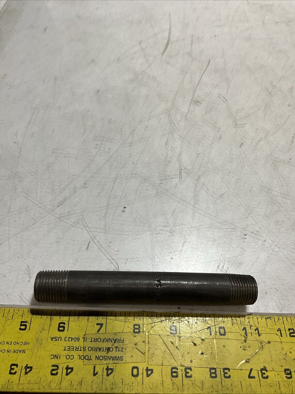 PIPE DECOR 1/2SCH80A/SA106B37756 BLACK INDUSTRIAL STEEL PLUMBING NIPPLE QTY7 K9S