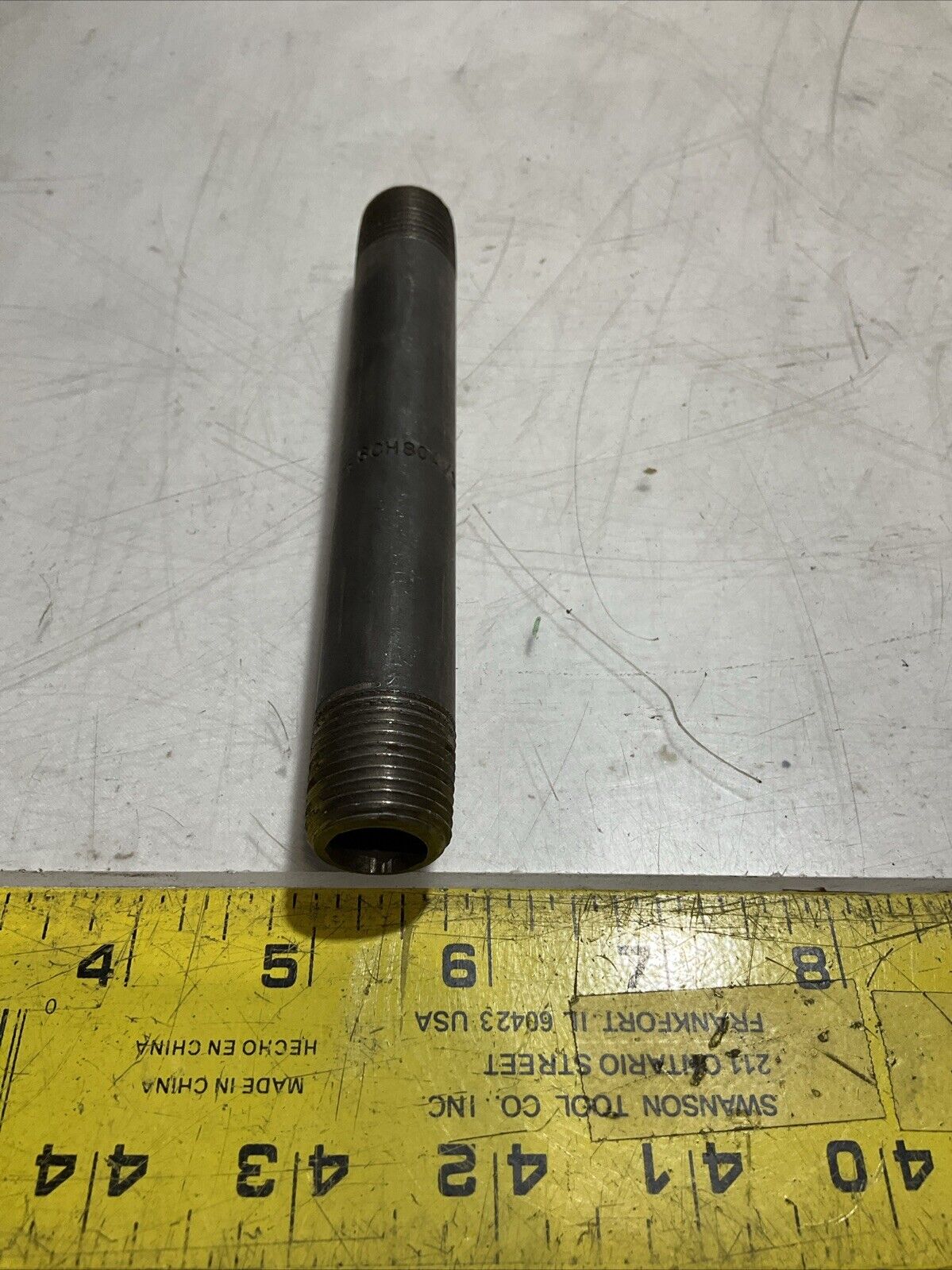 PIPE DECOR 1/2SCH80A/SA106B37756 BLACK INDUSTRIAL STEEL PLUMBING NIPPLE QTY7 K9S