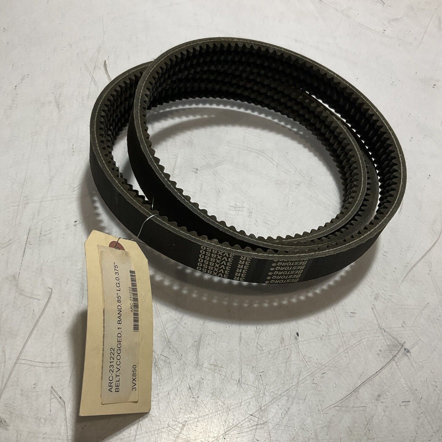 BESTORQ  3R-3VX850  BELT ,V, COGGED  BAND 85”LG0,375.  K9S