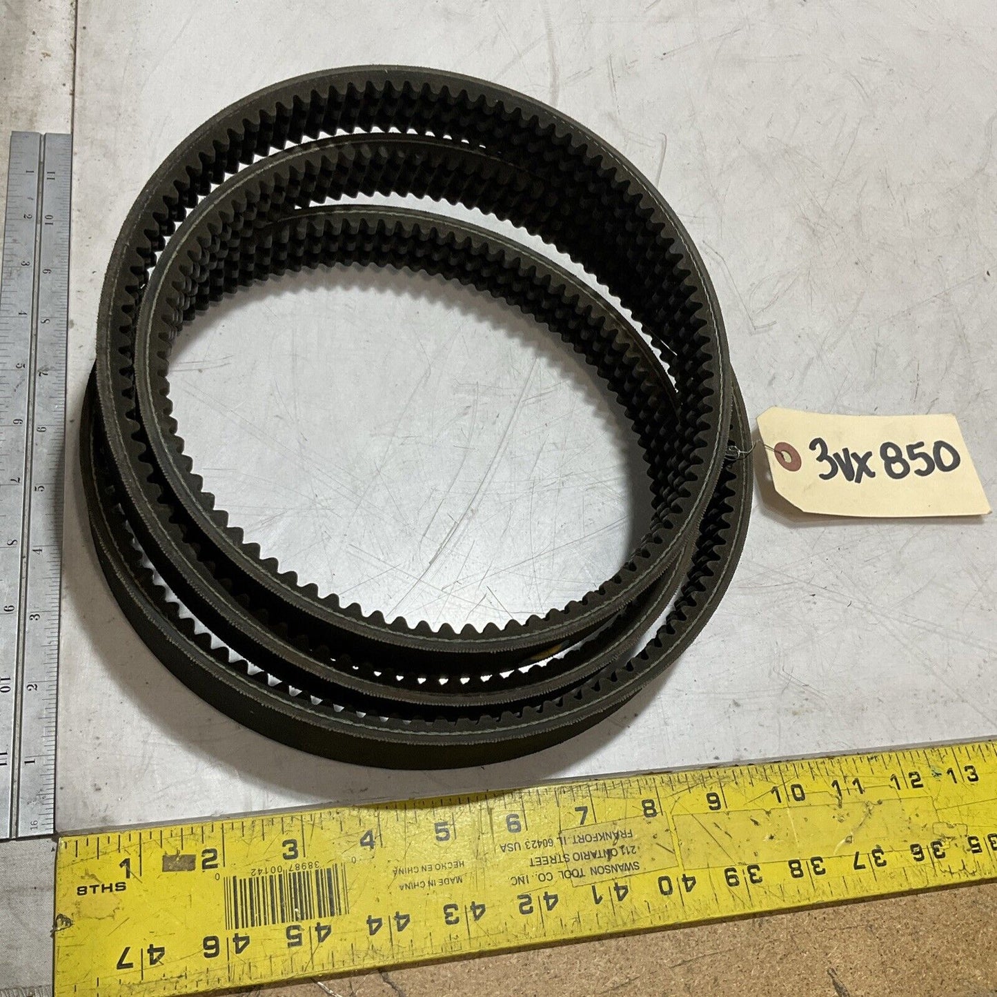 BESTORQ  3R-3VX850  BELT ,V, COGGED  BAND 85”LG0,375.  K9S