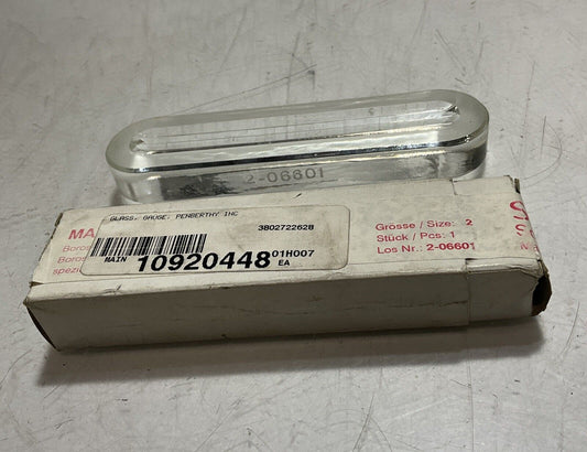 SCHOTT MAXOS 2-06601  GLASS , GAUGE PENBERTHY  140 X 34 X 17 SIZE 2  U3S