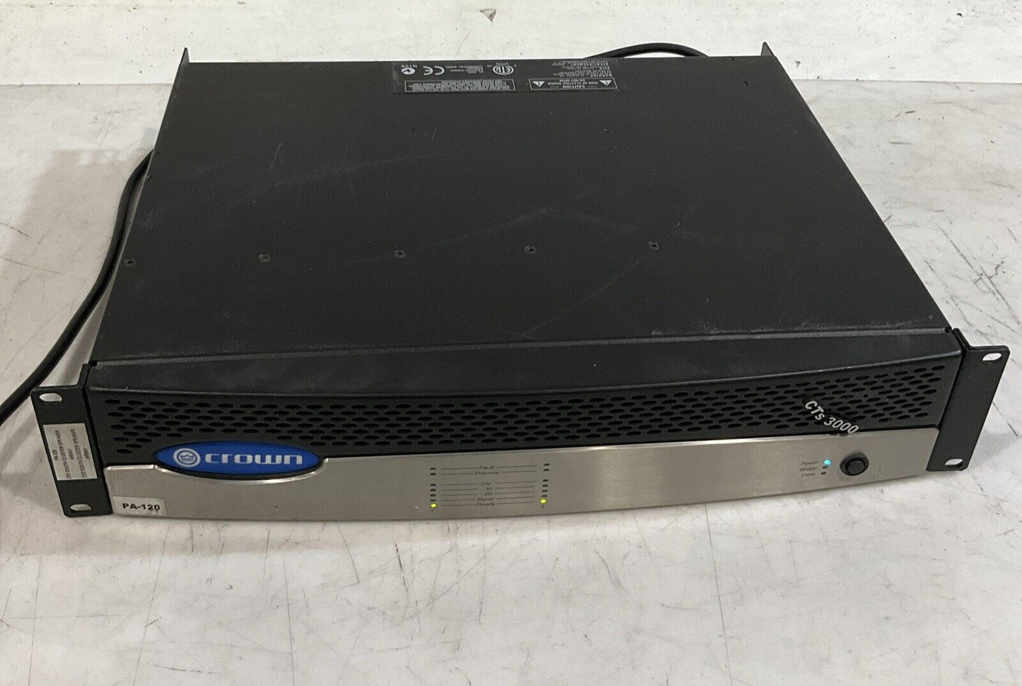 CROWN  AUDIO CTS300 POWER  AMPLIFIER 120V 60HZ  T9A