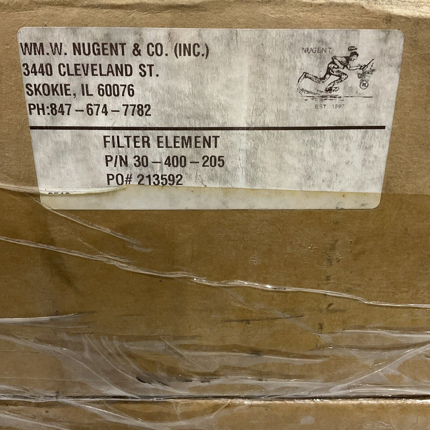 NUGENT 30-400-205 PO 213592  FILTER ELEMENT K9S
