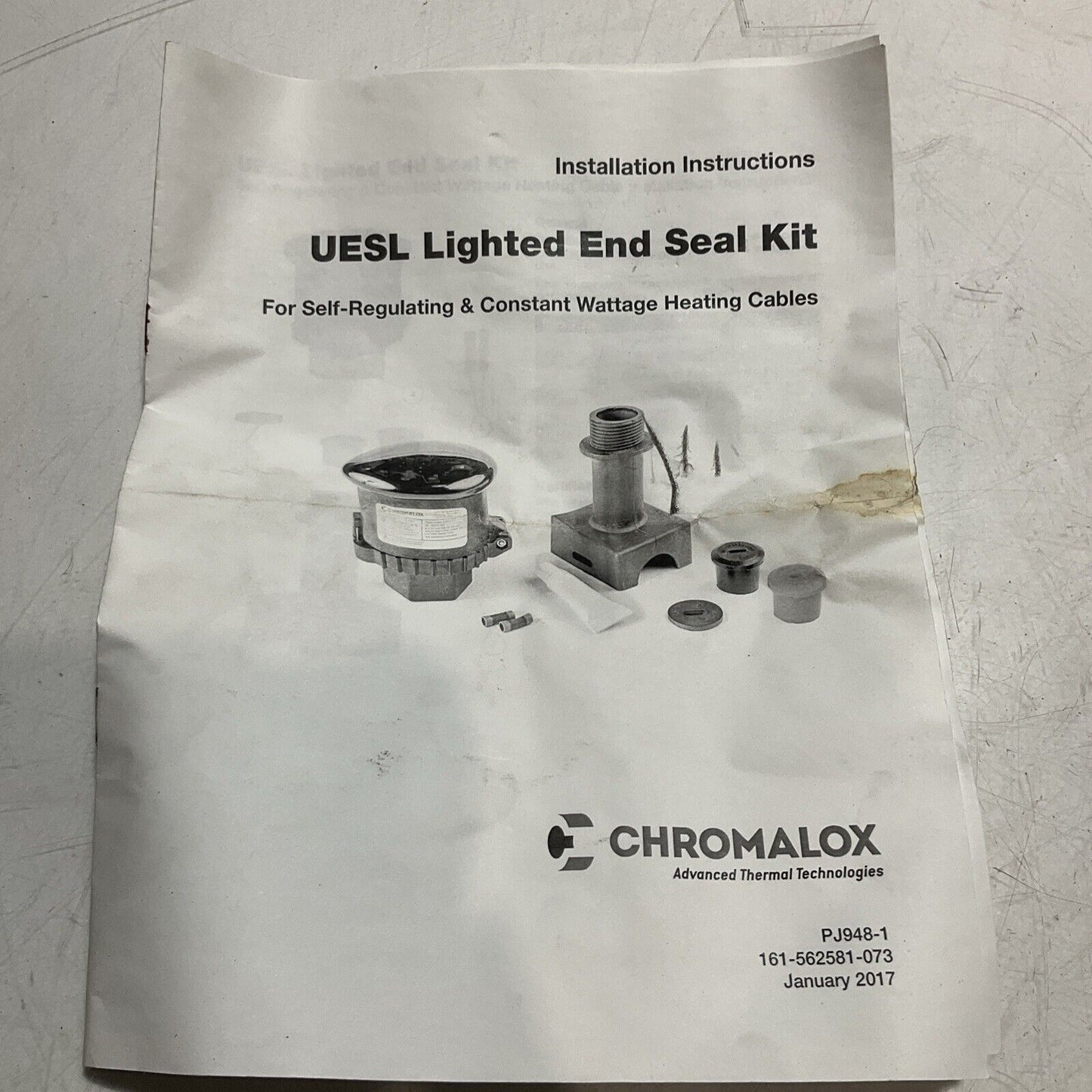 CHROMALOX  394257  UESL  LIGHTED END SEAL KIT  120V-277LED  ASSEMBLY 40C  U3S