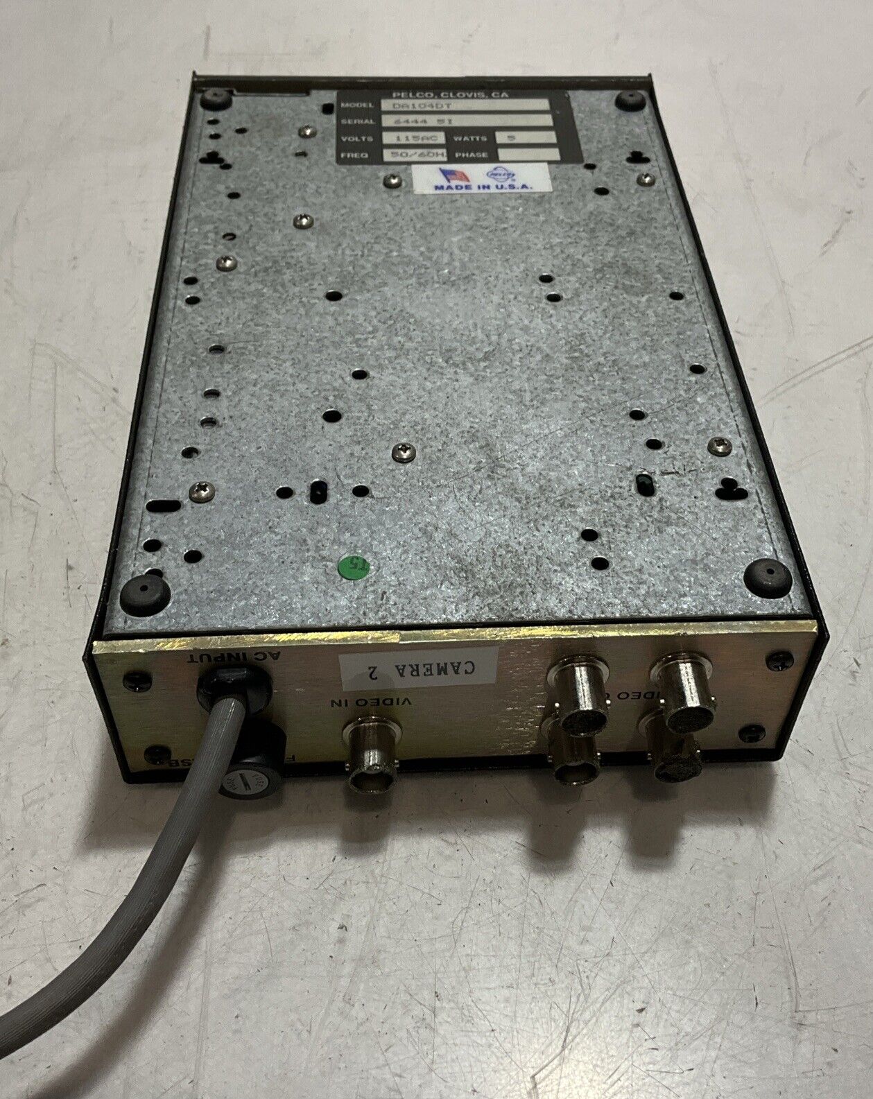 PELCO CLOVIS  DA104DT  DISTRIBUTION AMPLIFIER  115AC  50/60HZ 5WATTS  U3S