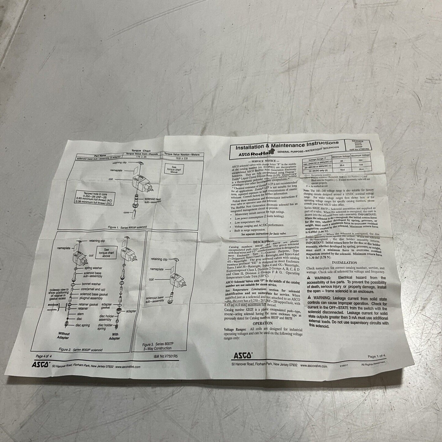 ASCO RED HAT EE8003P001  EE8210PO88  VALVE  SOLENOID 150PSI 2WATTS  U3S