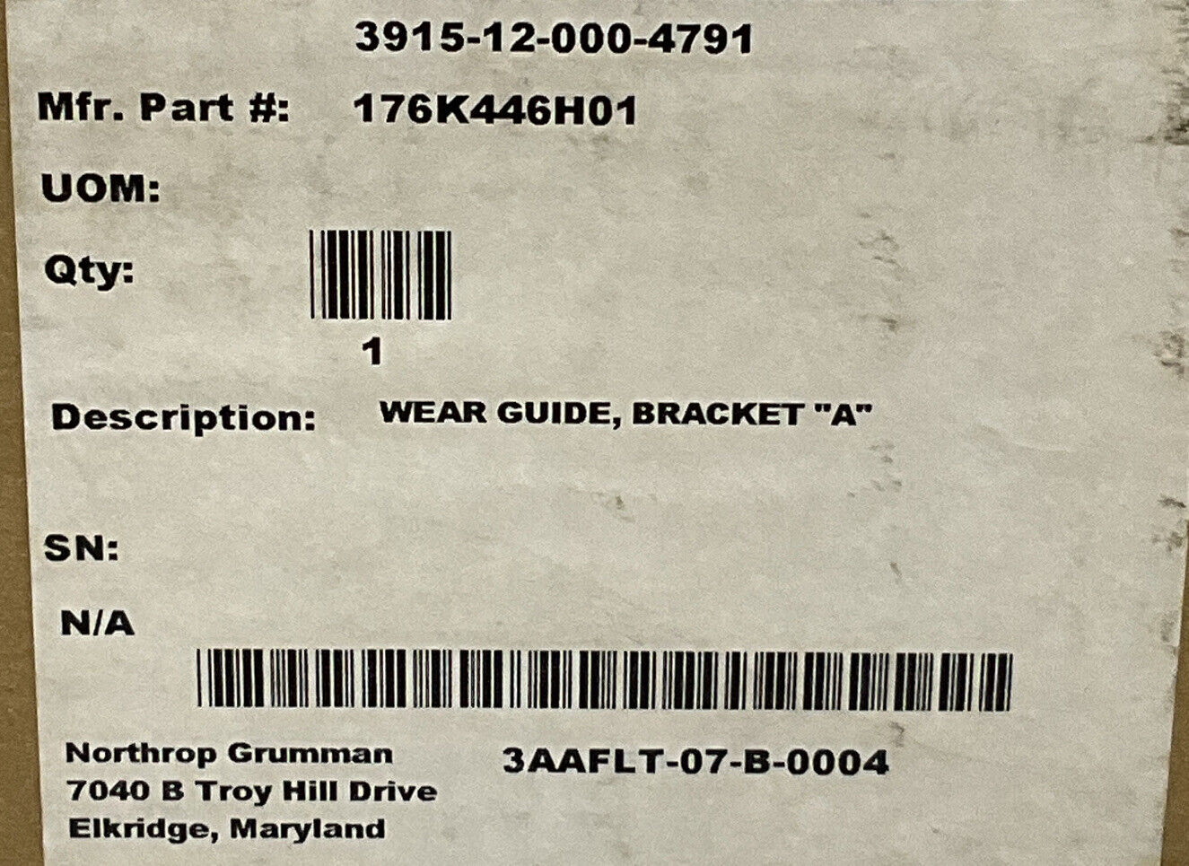 GENERAL  97942-176K446H01  WEAR GUIDE  BRACKET  “A" U3S