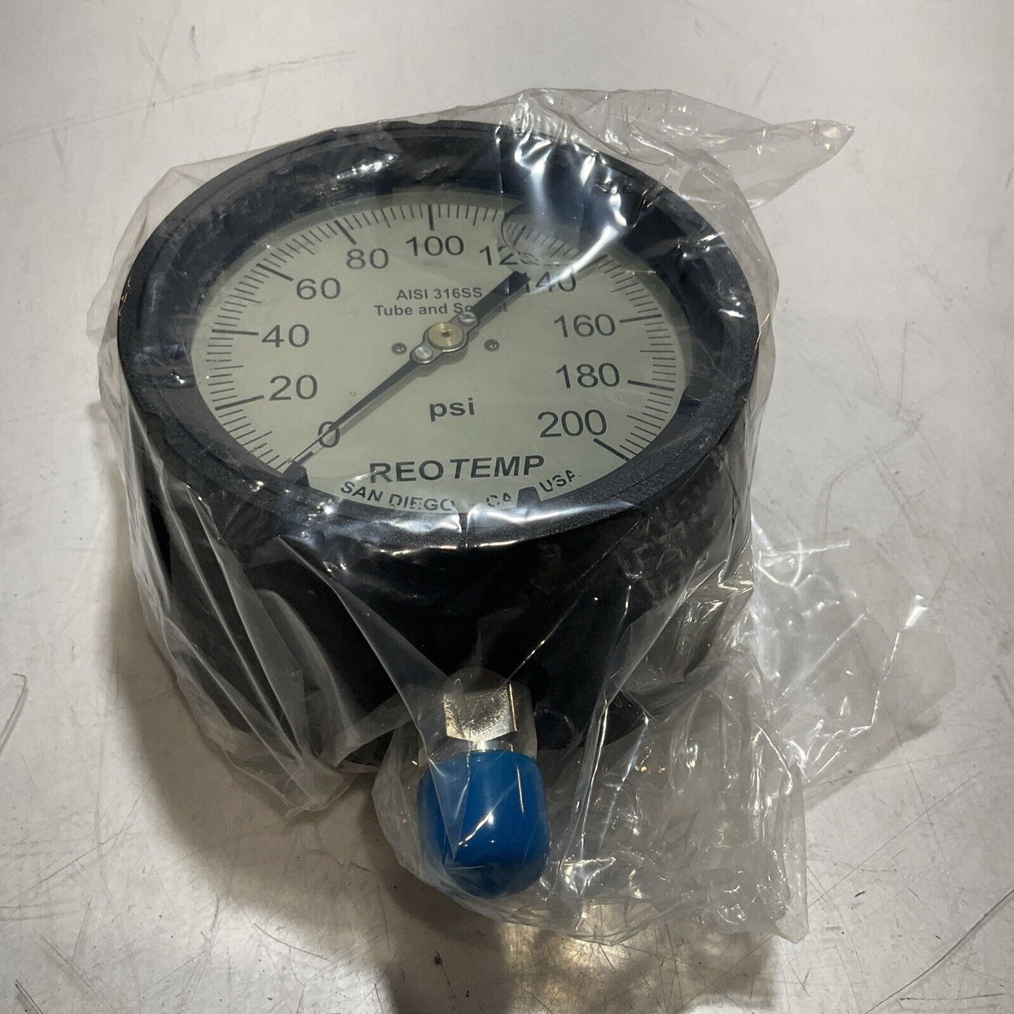 REOTEMP INSTRUMENTS  PT45P1A2P20GT  GAUGE PRESSURE GLYCERERINE FILLED 4-1/2  373