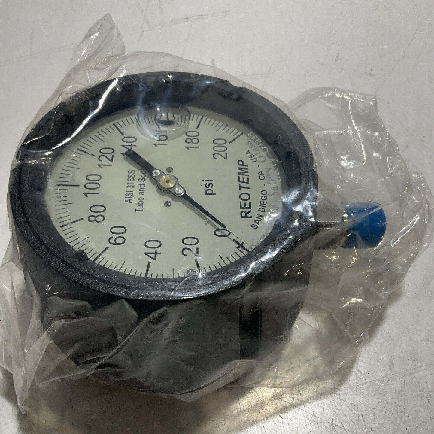 REOTEMP INSTRUMENTS  PT45P1A2P20GT  GAUGE PRESSURE GLYCERERINE FILLED 4-1/2  373