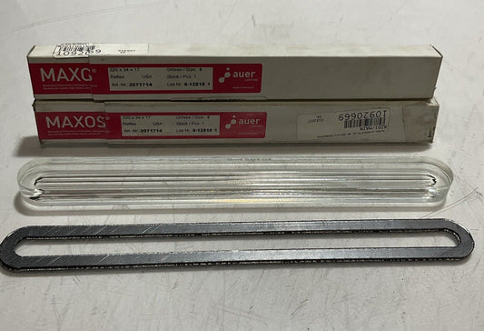 MAXOS  2071714 -8-128181 GLASS W/GASKET  SZ B8 PERBERTHY 320x34x17  LOT OF 2 678