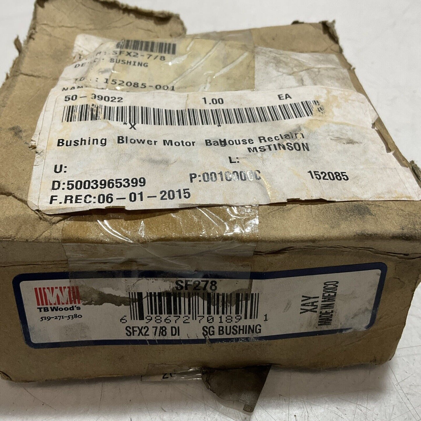 TB-WOODS  SFX27/8 DI SG  SF278  BUSHING BLOWER MOTOR  U3S