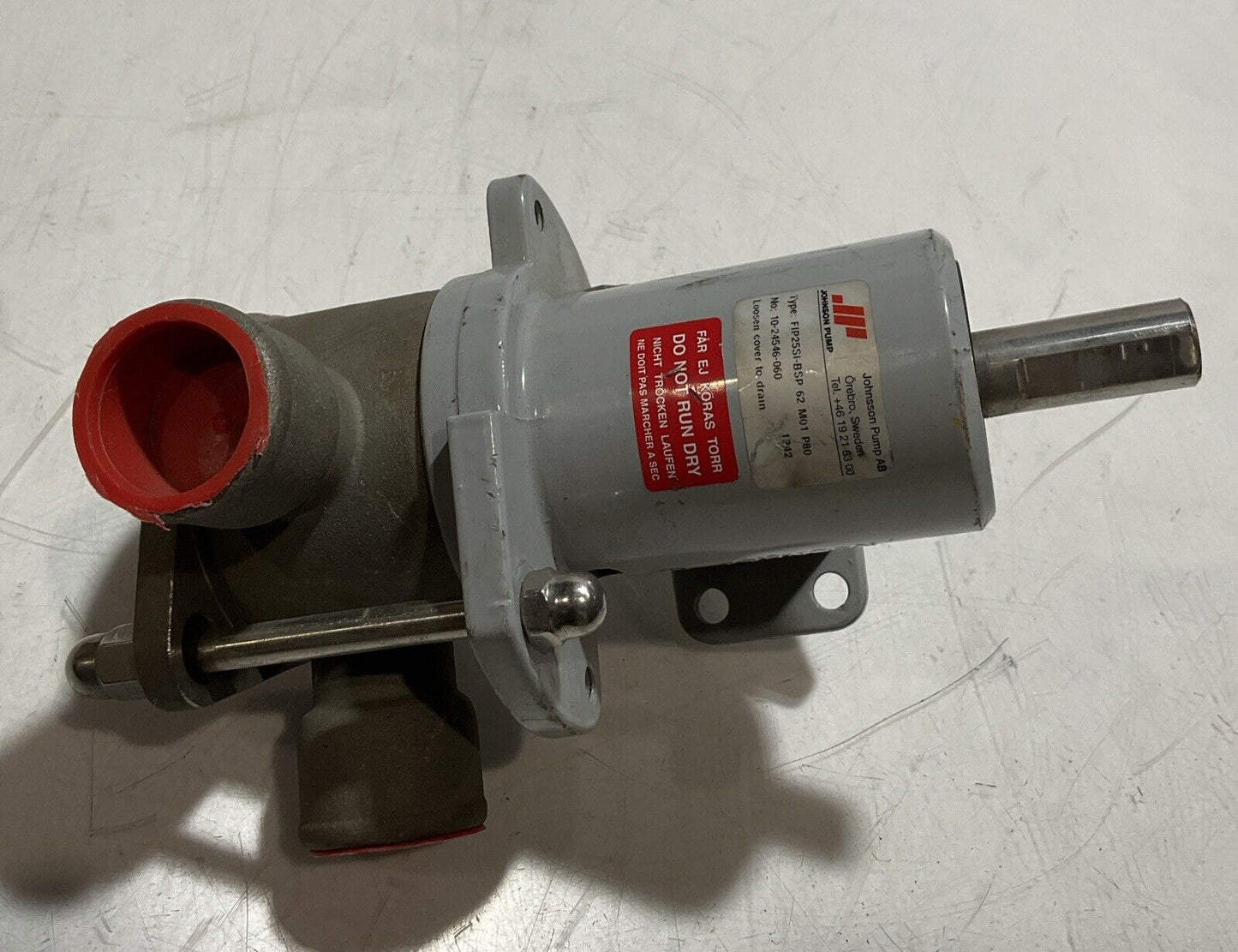 JOHNSON PUMP FIP25SI-BSP 62 M01 P80  FLEXIBLE IMPELLER PUMPS-AC  U3S