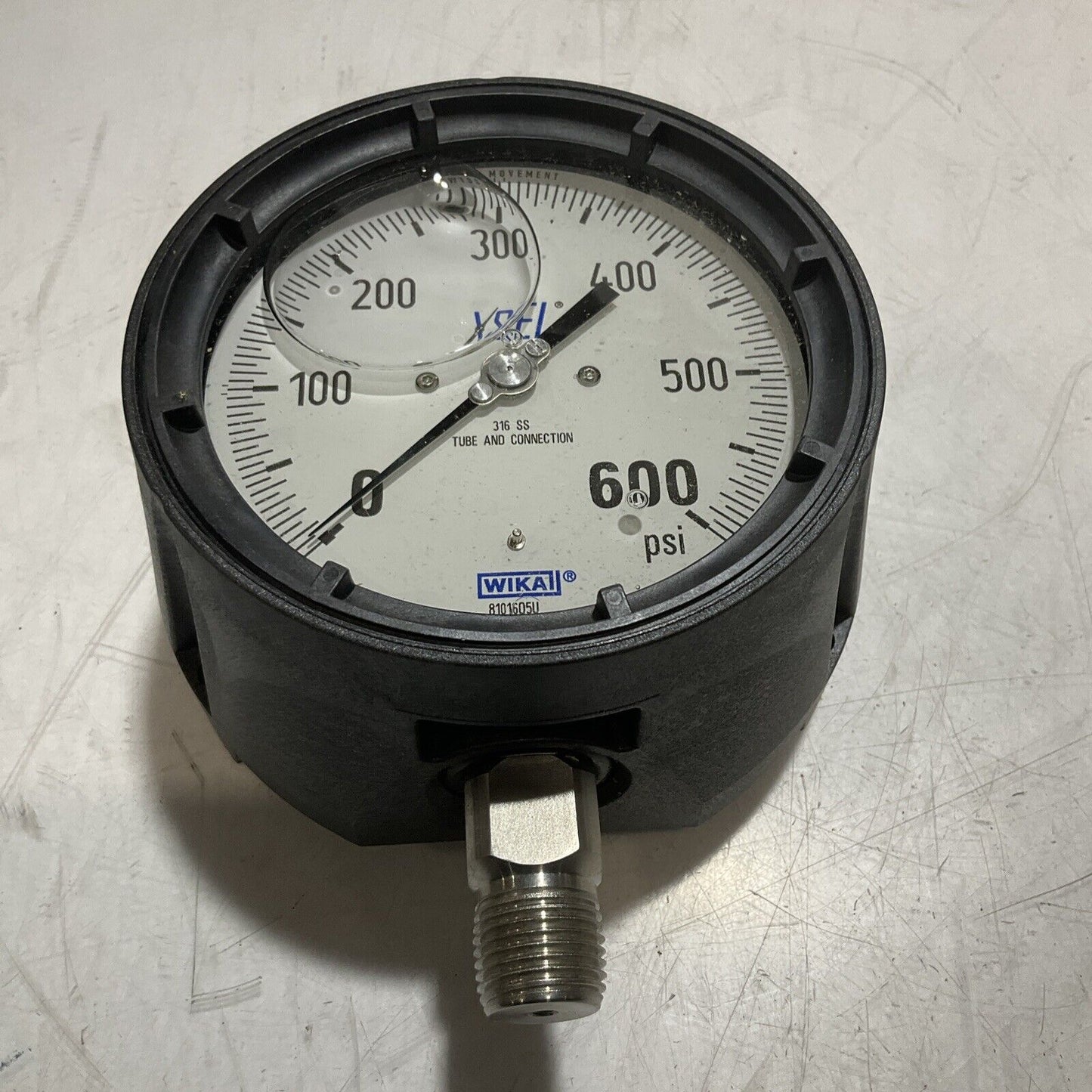 WIKA 9834065 233.344.5 PRESSURE GAUGE ACCESSORIES 1/2 NPT LOWER MOUNT 600PSI U3S