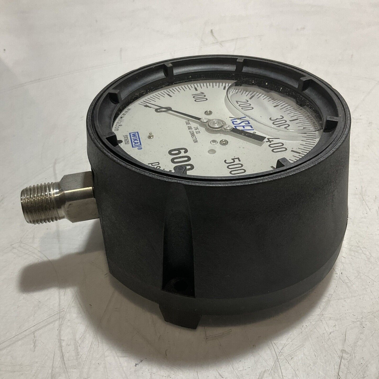 WIKA 9834065 233.344.5 PRESSURE GAUGE ACCESSORIES 1/2 NPT LOWER MOUNT 600PSI U3S