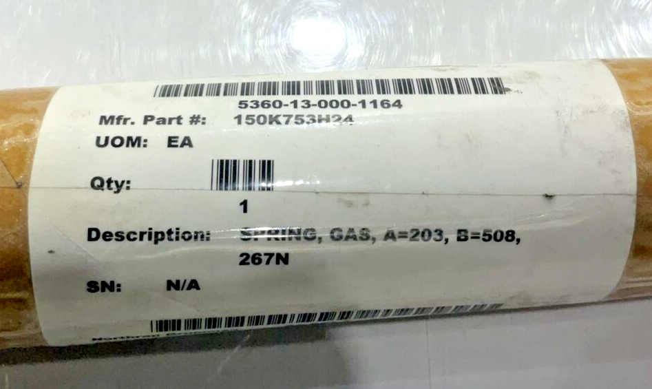 IGS  VOLUMELINE 89Z100147XX0356  150K753H24  SPRING, GAS,A=203 B=508 ,267N  U3S