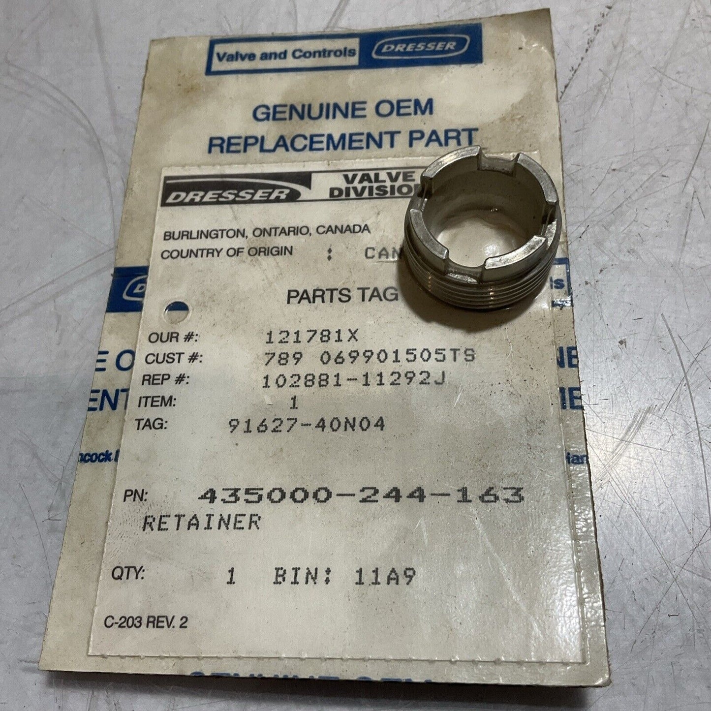 DRESSER VALVE Masoneilan   435000-244-163 VALVE GENUINE OEM REPLACEMENT PART U3S