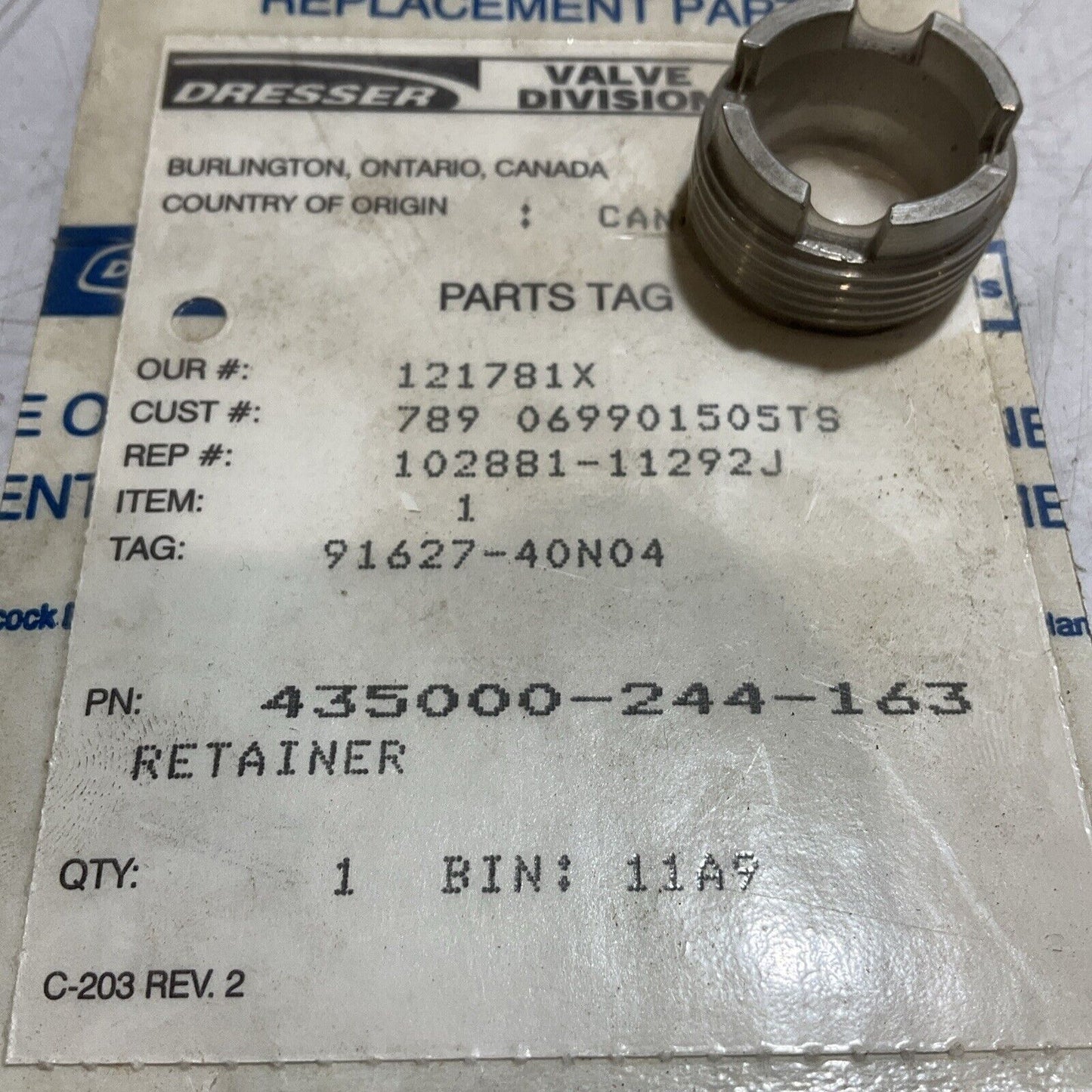 DRESSER VALVE Masoneilan   435000-244-163 VALVE GENUINE OEM REPLACEMENT PART U3S