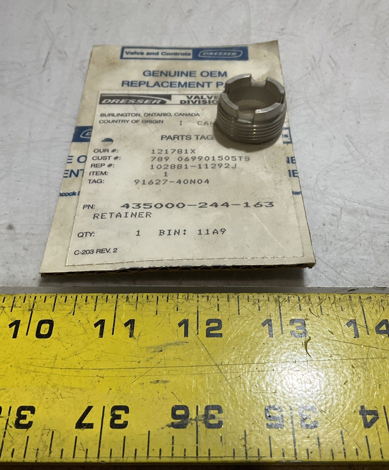 DRESSER VALVE Masoneilan   435000-244-163 VALVE GENUINE OEM REPLACEMENT PART U3S