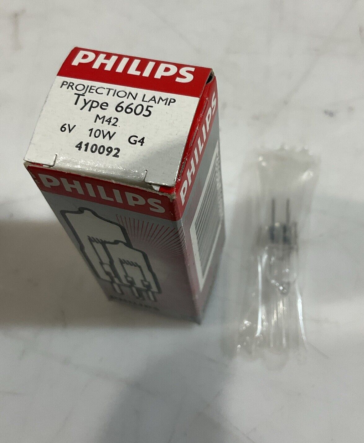 PHILIPS  6605  PROJECTION LAMP  M42 6V 10W G4 LOT OF 2 U3S