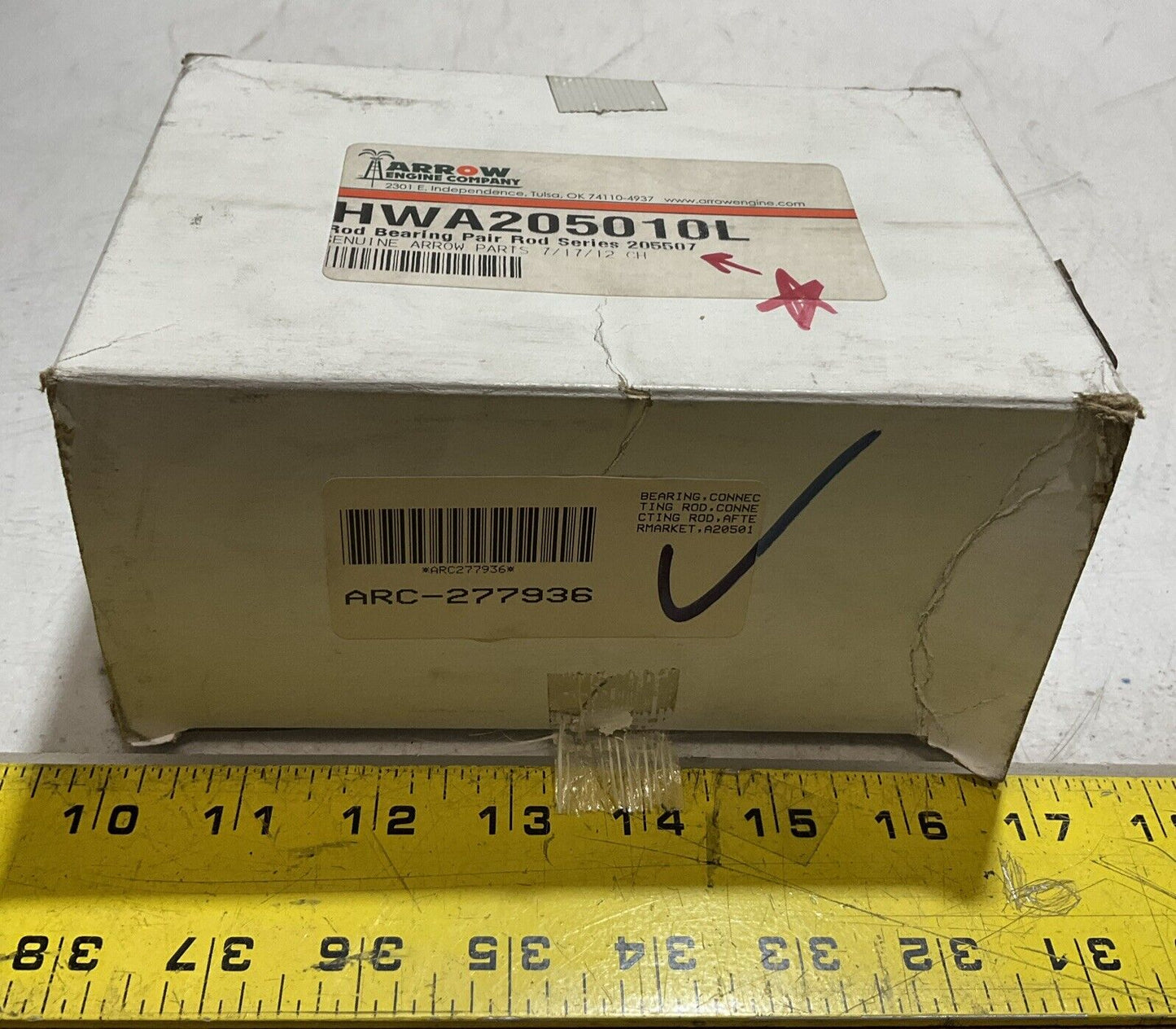 ARROW ENGINE COMPANY HWA205010L ROD BEARING CONNECTOR PAIR ROD SERIES 505507 U3S