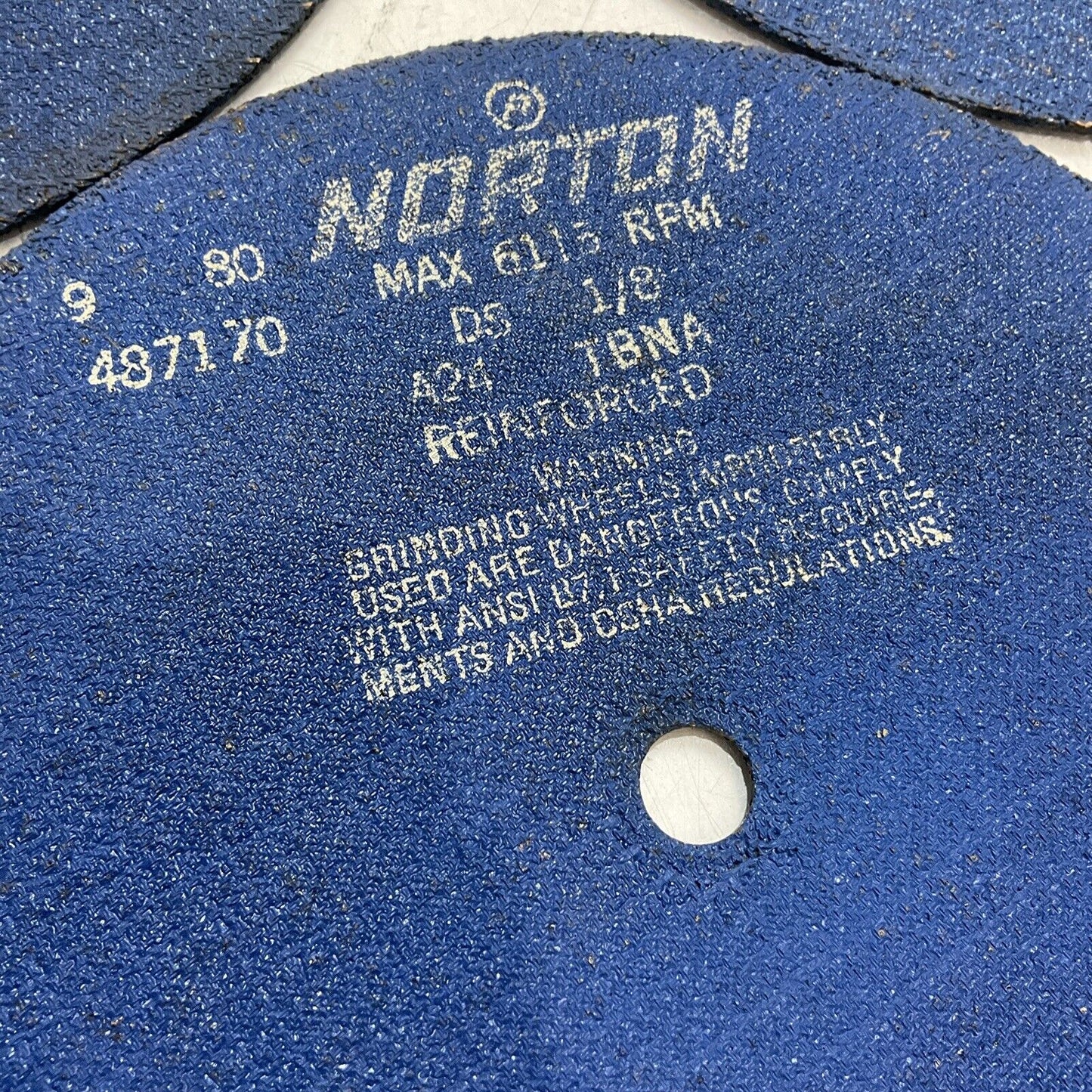 NORTON ABRASIVES 487170 GRINDING & CUTTING WHEELS MAX 6115 RPM DS 1/8 QTY4  U3S