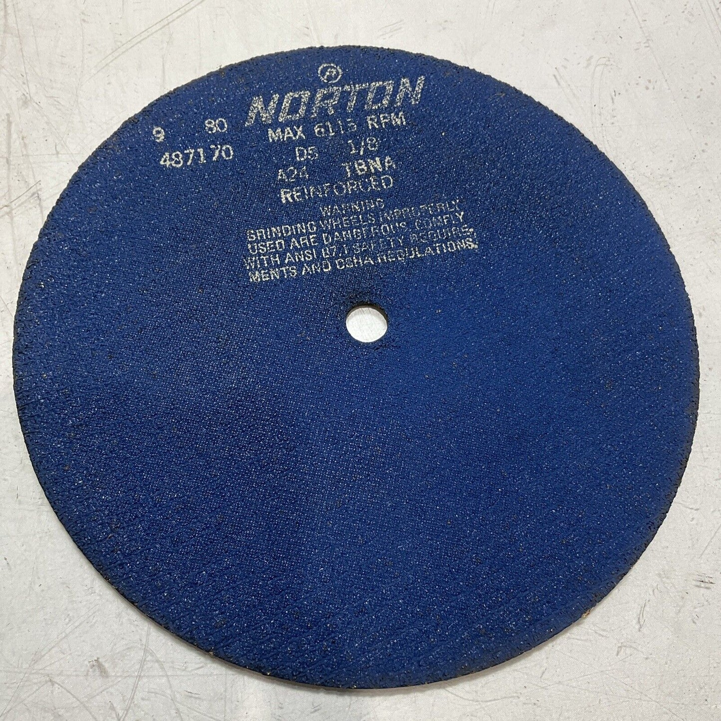 NORTON ABRASIVES 487170 GRINDING & CUTTING WHEELS MAX 6115 RPM DS 1/8 QTY4  U3S