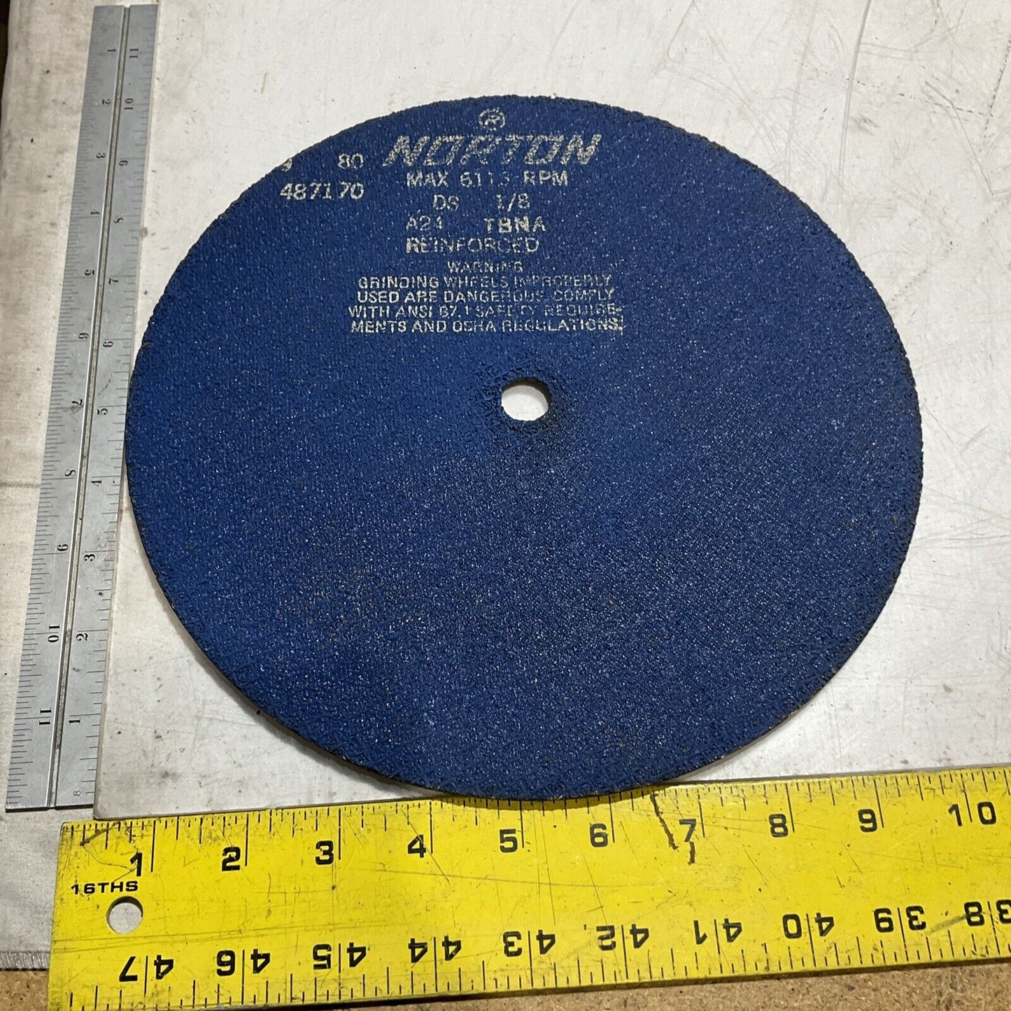 NORTON ABRASIVES 487170 GRINDING & CUTTING WHEELS MAX 6115 RPM DS 1/8 QTY4  U3S