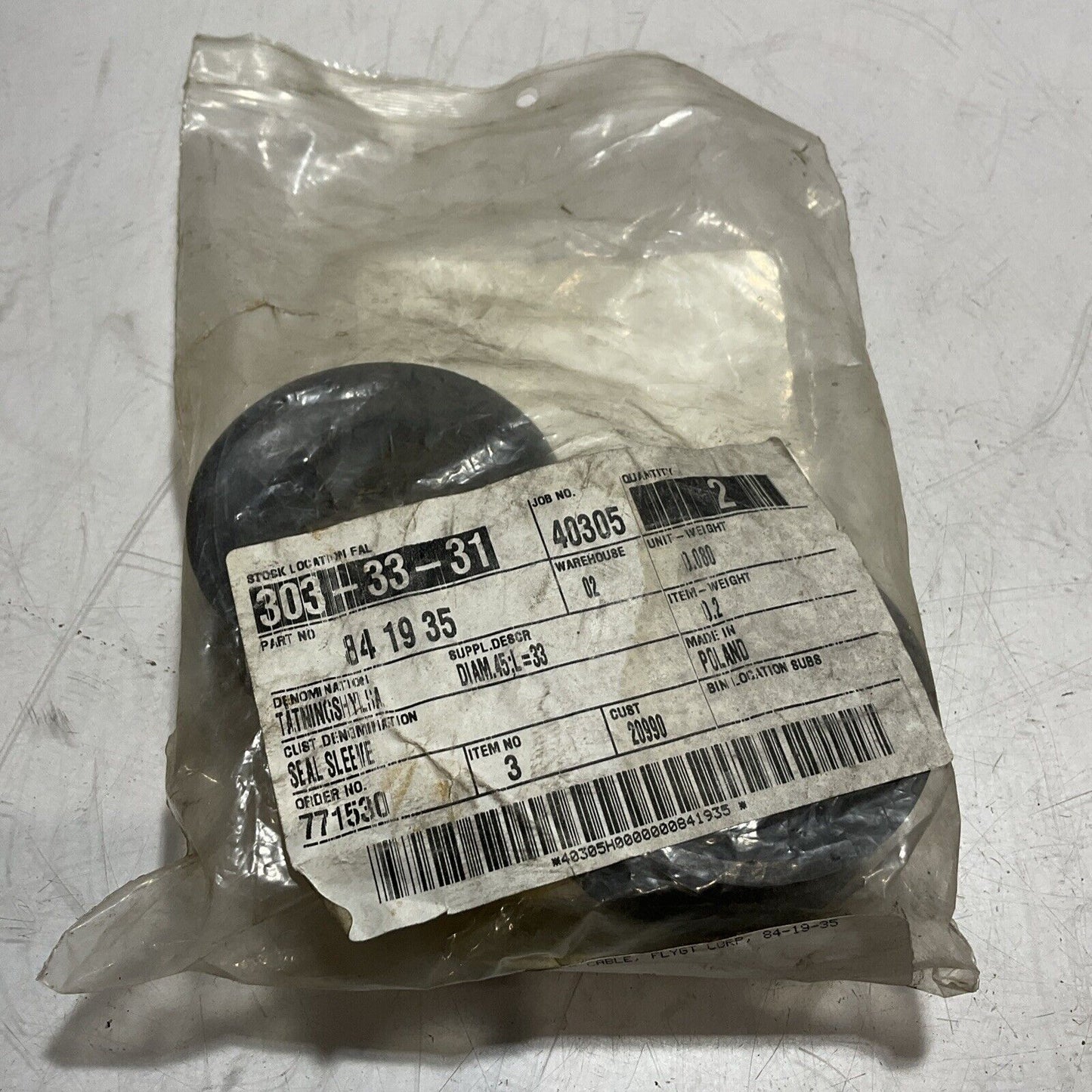 GROMMET POWER  841935   41-44 SEAL  SLEEVE  CABLE LOT OF 2 U3S