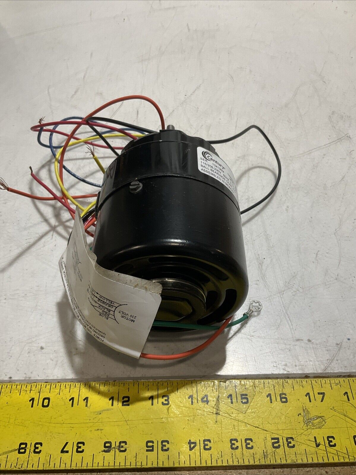 CENTURY 672B GE 11 FREAME S58-938 15V ELECTRIC MOTOR 1/15HP 1550 RPM 115/208 373