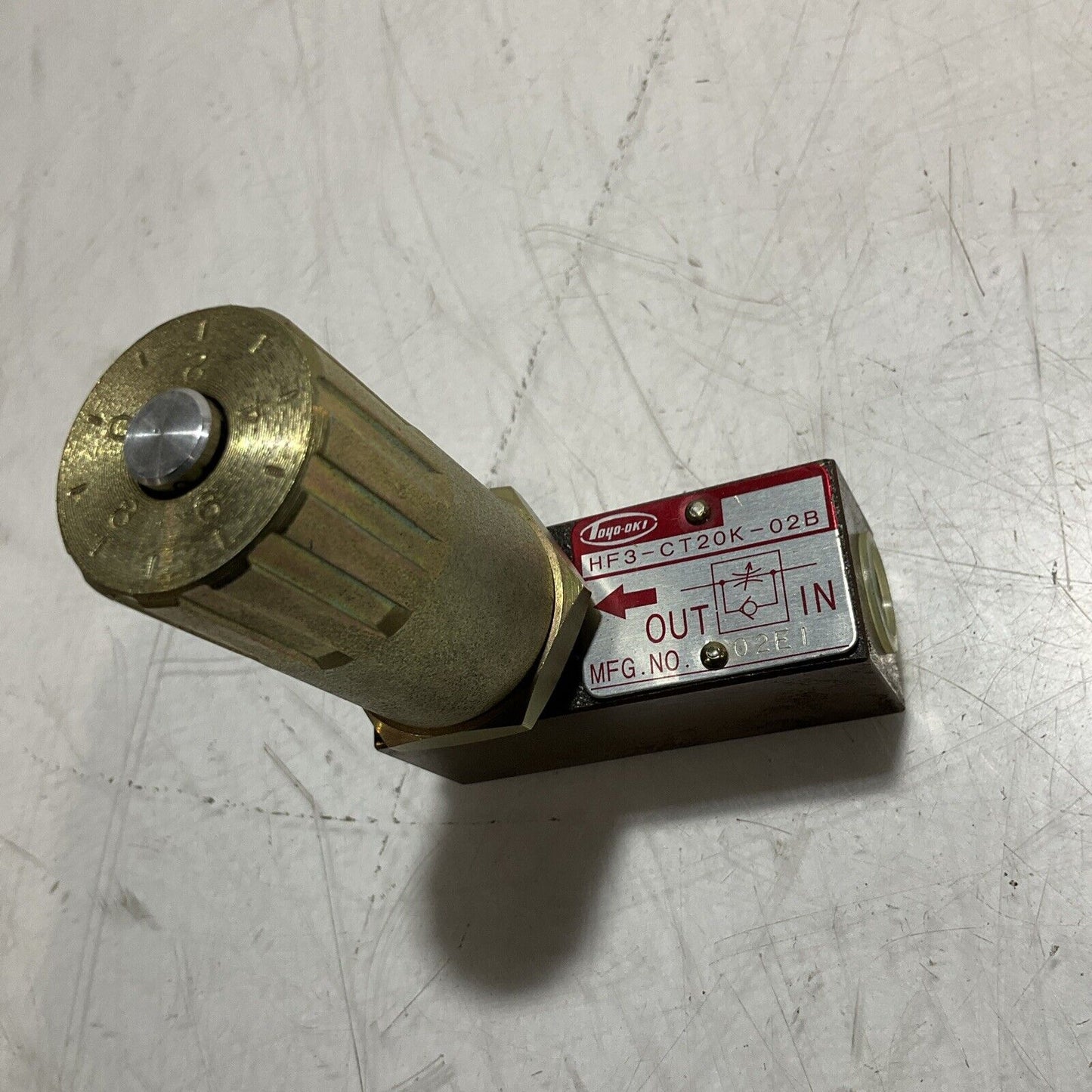 TOYO-OKI  HF3-CT20K-02B FLOW CONTROL VALVE 21MPA SCREW CONNECTION  1/4  U3S