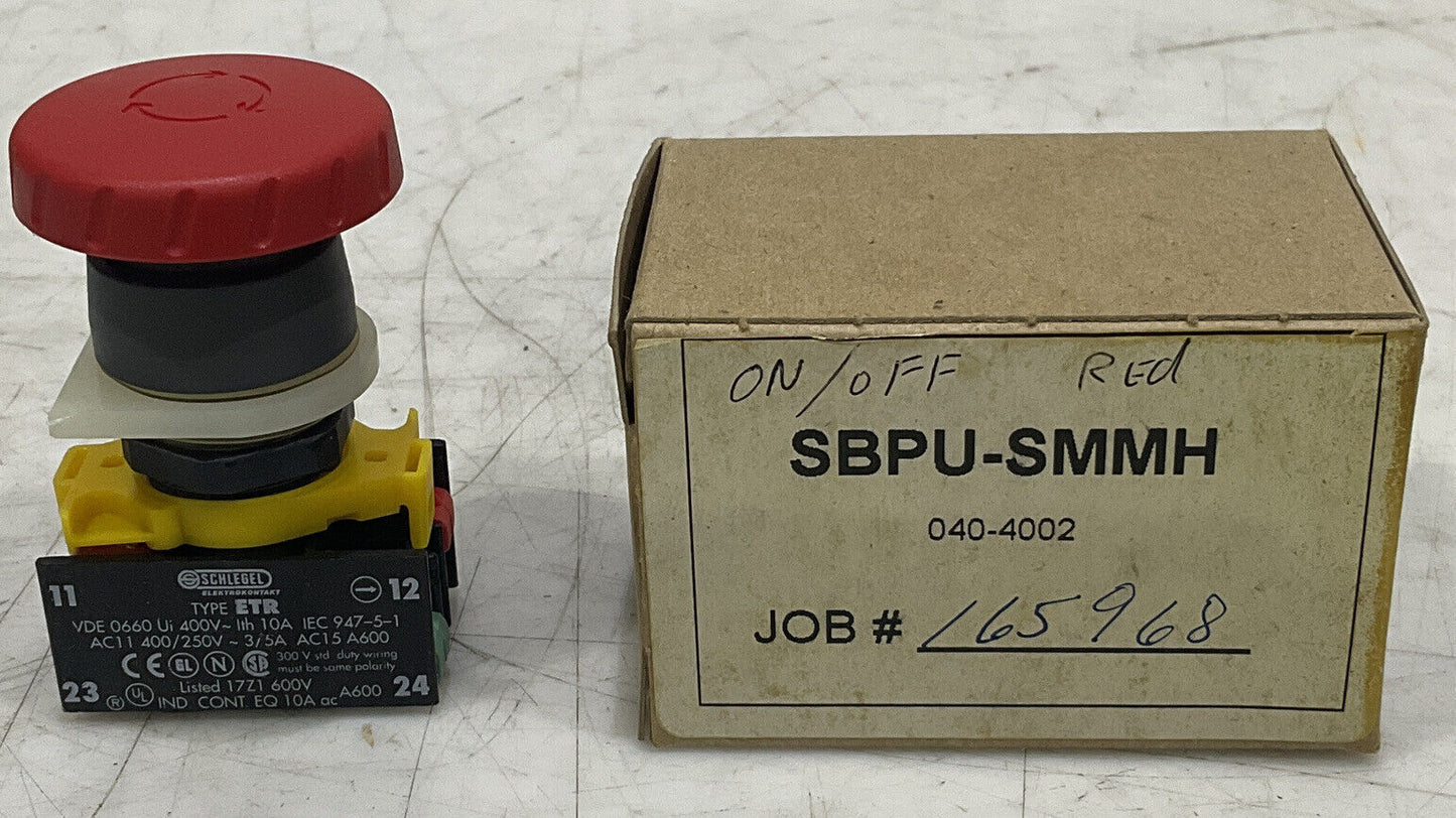 SBPU-SMMH RED PUSHBUTTON ASSEMBLY 876