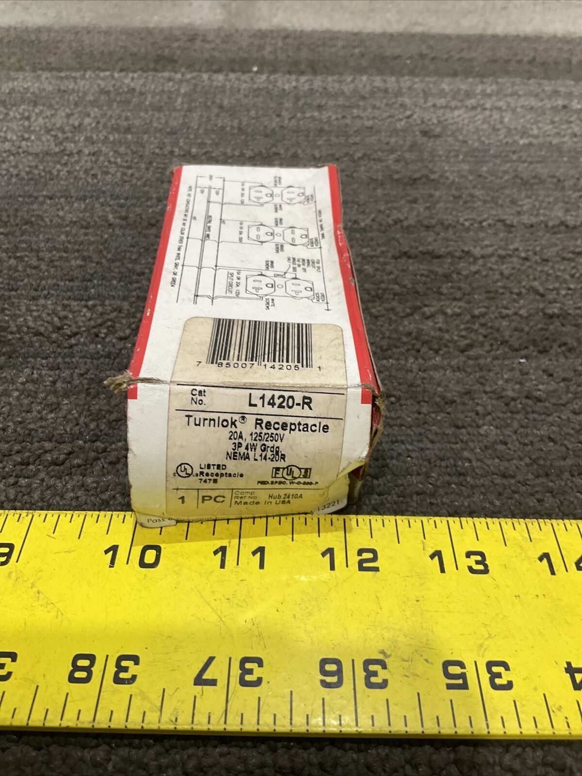 PASS AND SEYMOUR LEGRAND L1420-R TURNLOK RECEPTACLE 444