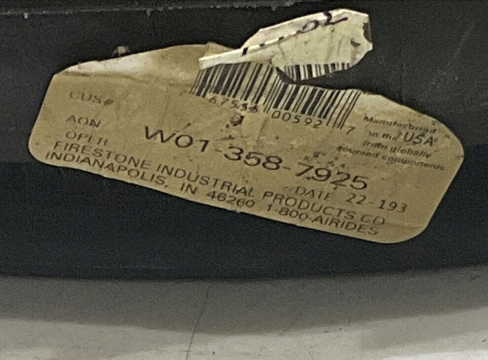 FIRESTONE INDUSTRIES W01-358-7925 RUBBER AIR SPRING 881