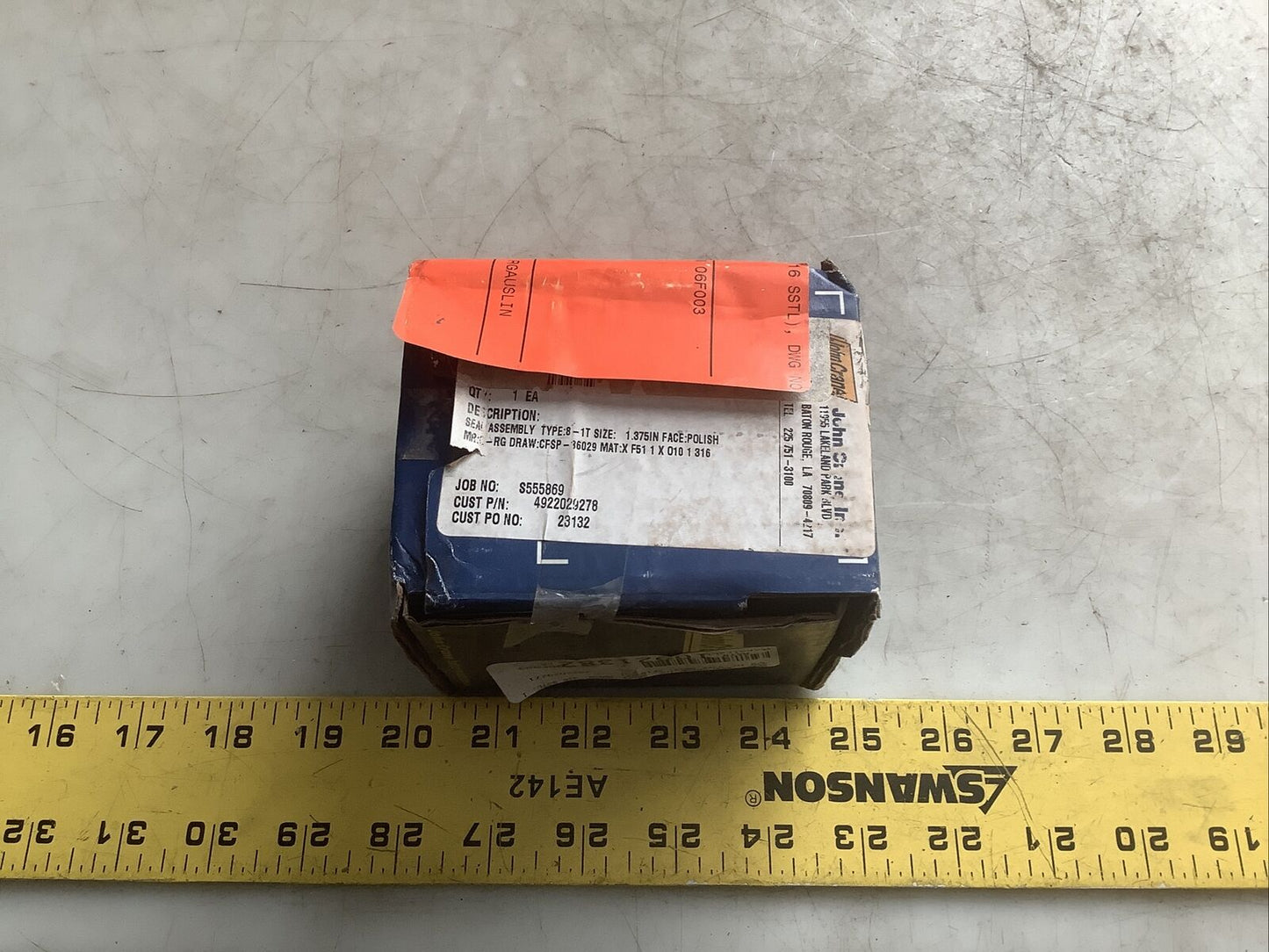 JOHN CRANE CF-SP-36029 4922029278 T-8-1T SEAL ASSEMBLY 1.375IN 678