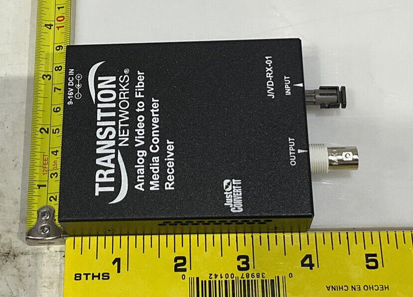 TRANSITION NETWORKS J/VD-RX-01 ANALOG VIDEO TO FIBER MEDIA CONVERTER  TWD